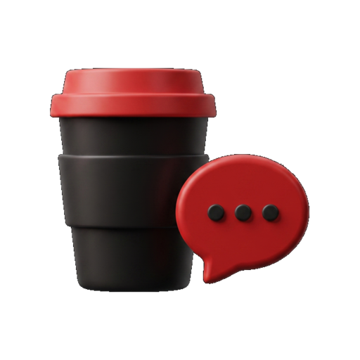 Ícono de consulta inicial: vaso reutilizable Soluzio junto a un globo de conversación